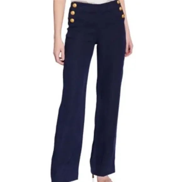 NWT L’Agence Dee Sailor Dress Pants Size 25 Women’s Navy - Picture 1 of 10